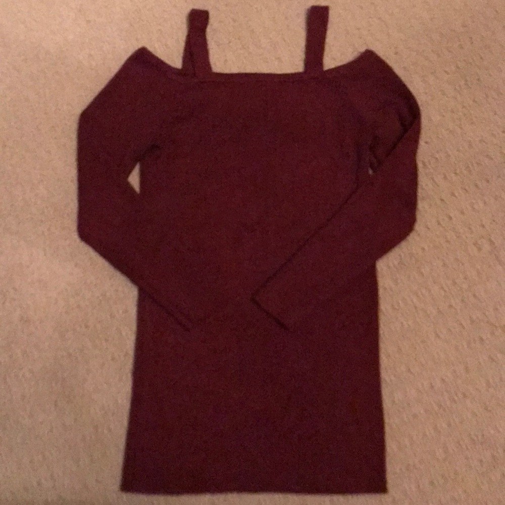 Off the shoulder strappy sweater